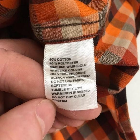 Saddlebred XL Orange Long Sleeve Button Down Shirt - Picture 10 of 10